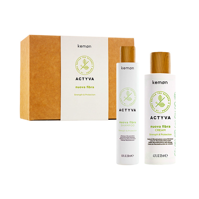 Set de restructurare Kemon Actyva Nuova Fibra, Sampon 250 ml + Crema 100ml