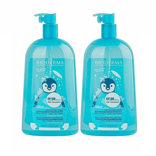 Set Gel spumant curatare delicata, ABCDerm Bioderma, 2 x 1000 ml