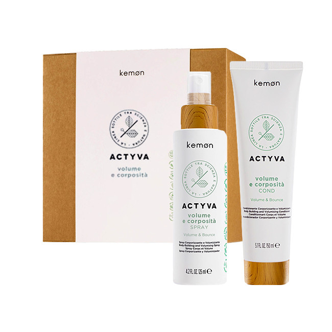 Set pentru volum Kemon Actyvia Volume e CorpositÃ , Balsam 150 ml + Spray 125 ml
