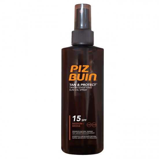 Spray pentru accelerarea bronzului SPF 15 Piz Buin (Concentratie: Spray, Gramaj: 150 ml)
