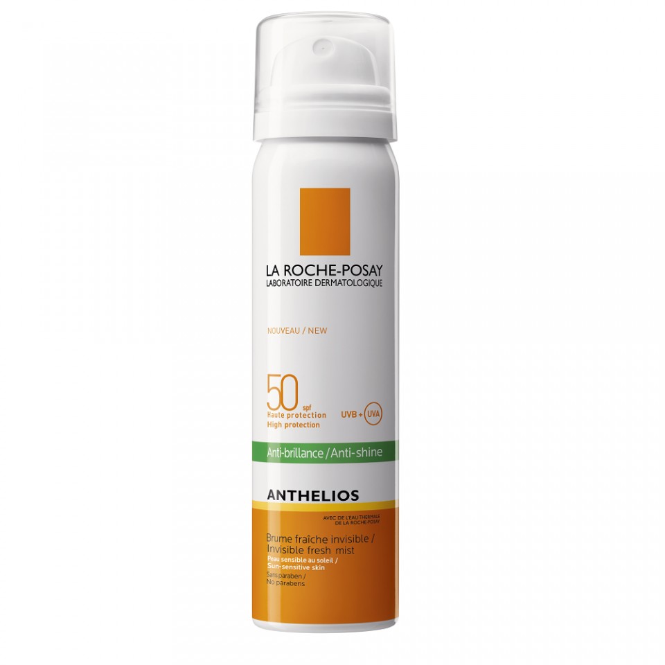 Spray pentru fata cu efect matifiant invizibil La Roche-Posay Anthelios SPF 50, 75 ml (Concentratie: