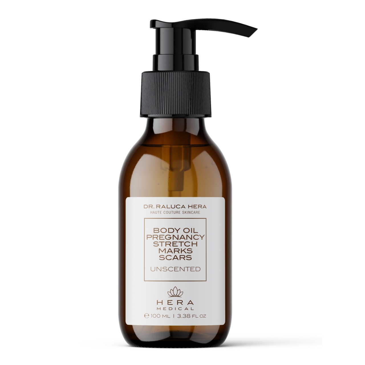 Ulei de corp pentru sarcina, vergeturi si cicatrici, organic si neparfumat, Hera Medical (Gramaj: 100 ml)
