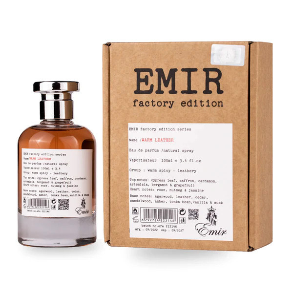 Warm Leather Factory Edition, Emir Paris Corner, Apa de Parfum, Unisex, 100 ml (Gramaj: 100 ml)