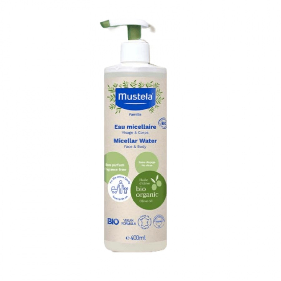 Apă micelară Eco pentru fata si corp Mustela, 400 ml