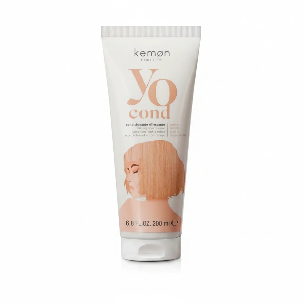 Balsam Nuantator Kemon Yo Cond Pesca, pentru Reflexe Piersica si Stralucire, 200 ml