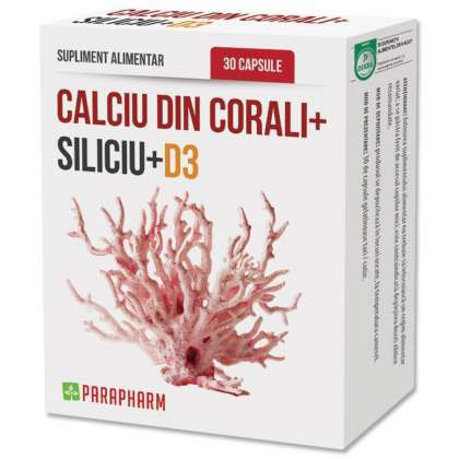 Calciu din corali cu Siliciu si D3 Parapharm 30 capsule (TIP PRODUS: Suplimente alimentare)