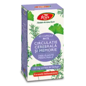 Circulație și memorie 100% plante medicinale N172 63 capsule Fares (Concentratie: 350 mg)