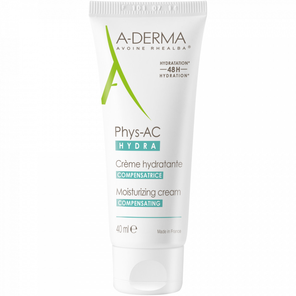 Crema hidratanta pentru ten cu tendinta acneica A-Derma Phys-AC Hydra (Concentratie: Crema, Gramaj: 40 ml, Gama: Phys-AC)