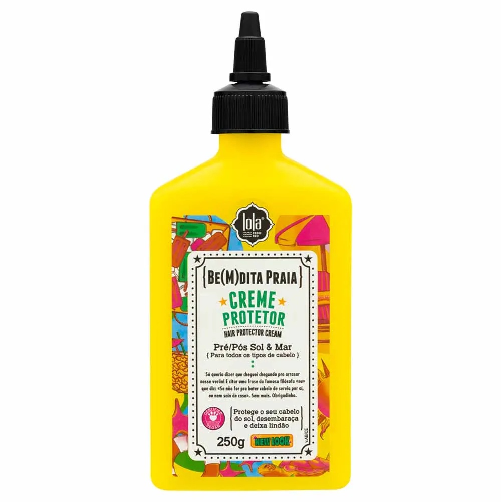 Cremă Protectoare pentru Păr cu Protecție Solară și Termică Be(M)dita Praia, 250 g, Lola Cosmetics