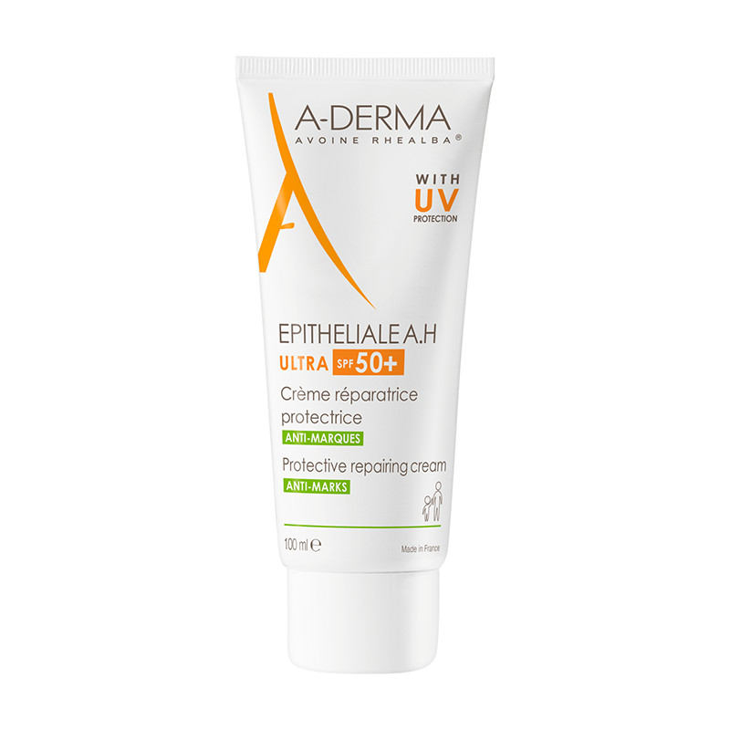 Crema reparatoare A-Derma Epitheliale AH Ultra SPF 50+, 100 ml