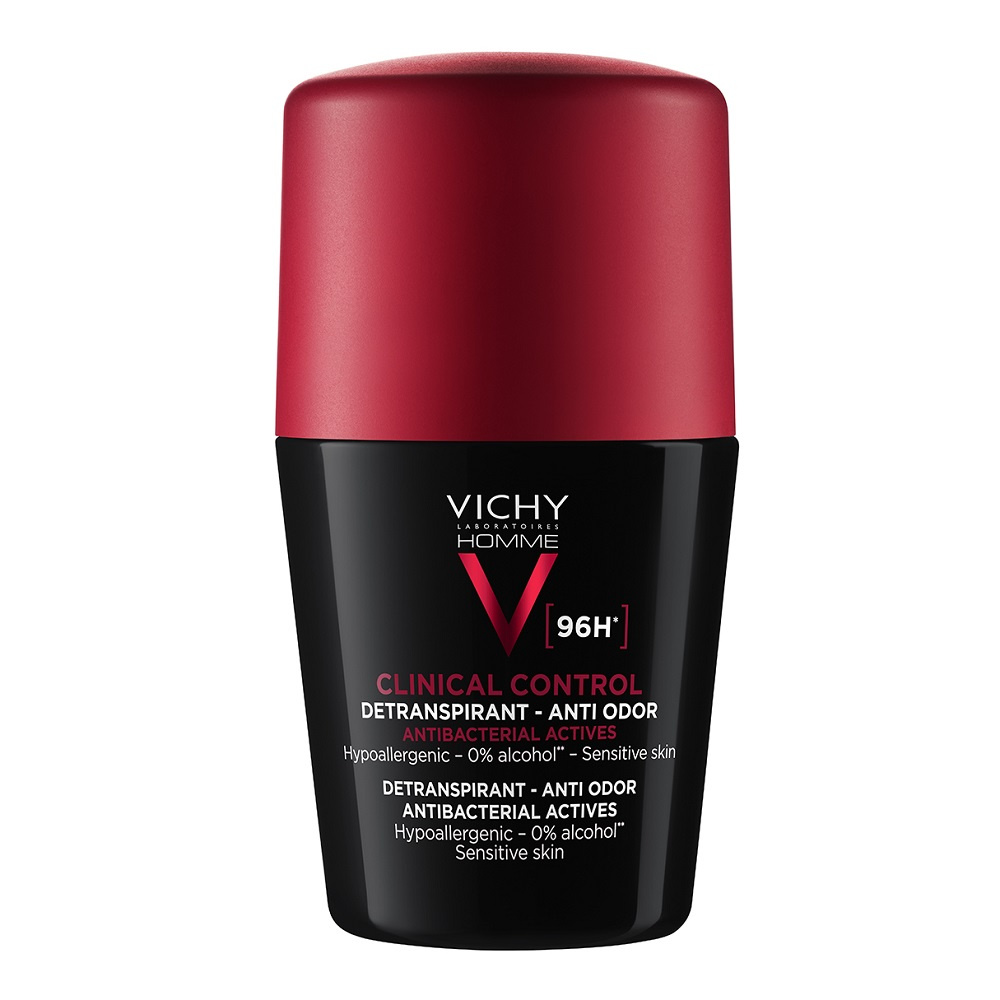 Deodorant roll-on antitranspirant Vichy Homme 96h Clinical Control, 50 ml (Gramaj: 50 ml)