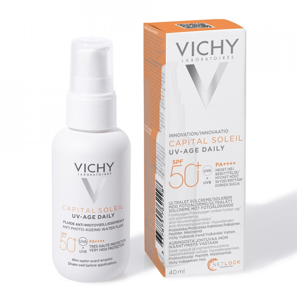 Fluid de protectie solara anti-ageing SPF 50+ Capital Soleil Vichy (Gramaj: 40 ml, Concentratie: Flu