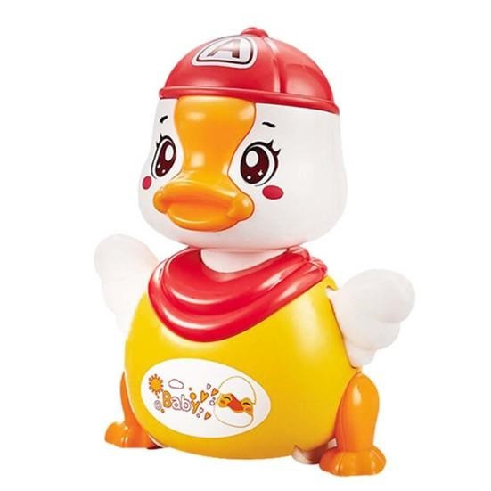 Jucarie interactiva Cute Duck cu Sunete Si Lumini (Culoare produse: Rosu)