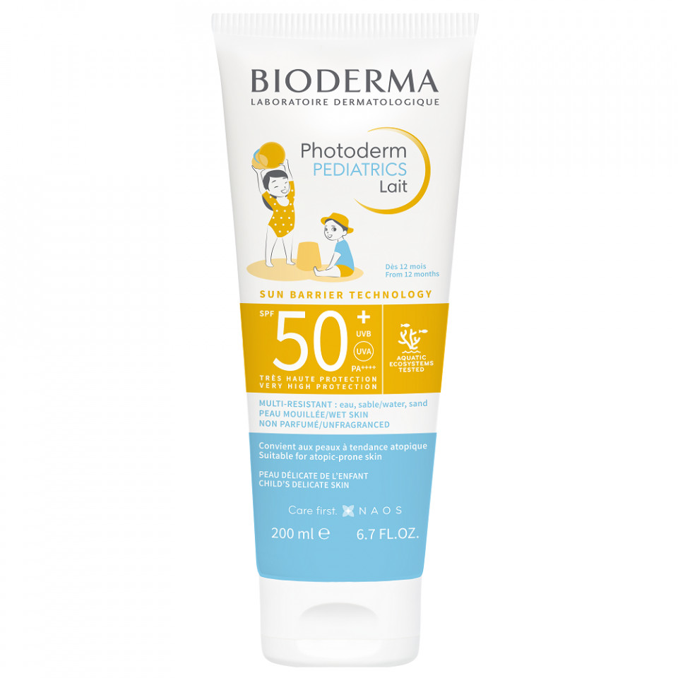 Lapte protectie solara pentru copii Bioderma Pediatrics, SPF 50+, 200 ml