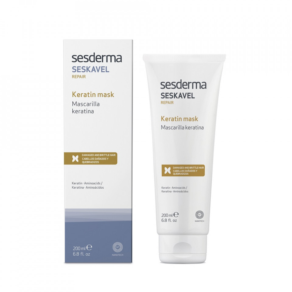 Masca de par cu keratina Sesderma Seskavel, 200 ml (Gramaj: 200 ml, Concentratie: Masca de par)