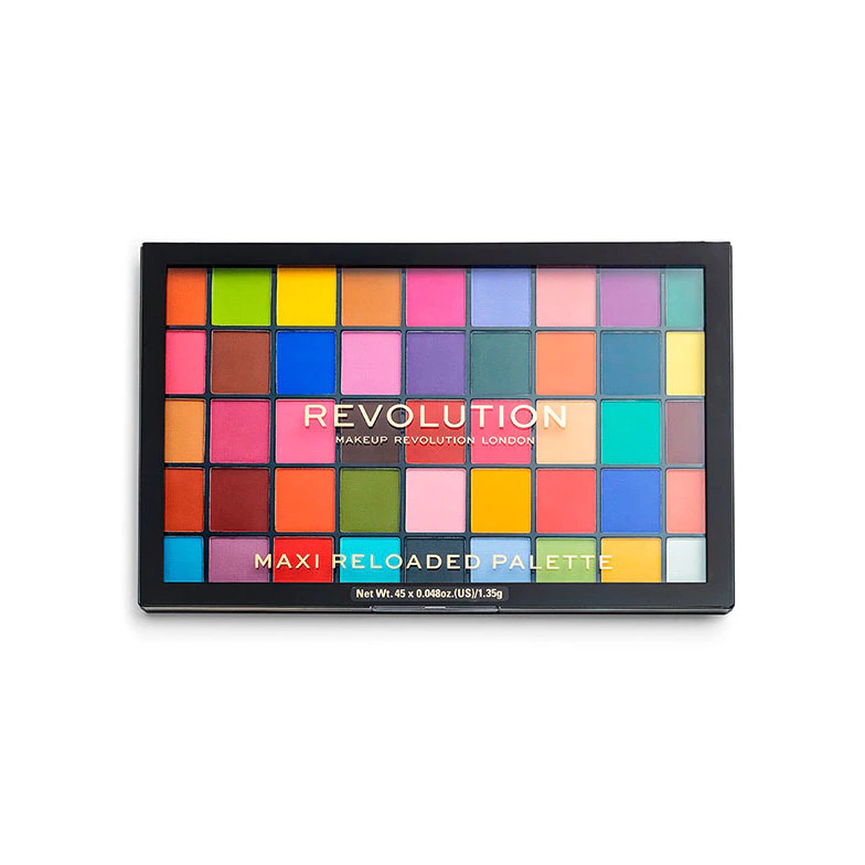 Paleta de farduri Makeup Revolution Maxi Reloaded (Concentratie: Trusa de farduri, Gramaj: 60.7 g, Nuanta fard: Baby Grand)