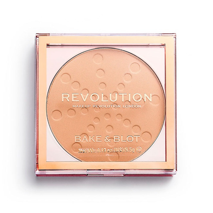 Pudra de obraz Makeup Revolution, Bake And Blot (Concentratie: Pudra, Gramaj: 5,5 g, CULOARE: Beige 