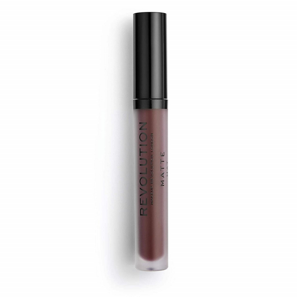 Ruj lichid Makeup Revolution, Matte, Vegan, 3 ml (Nuanta Ruj: 149 Plum)