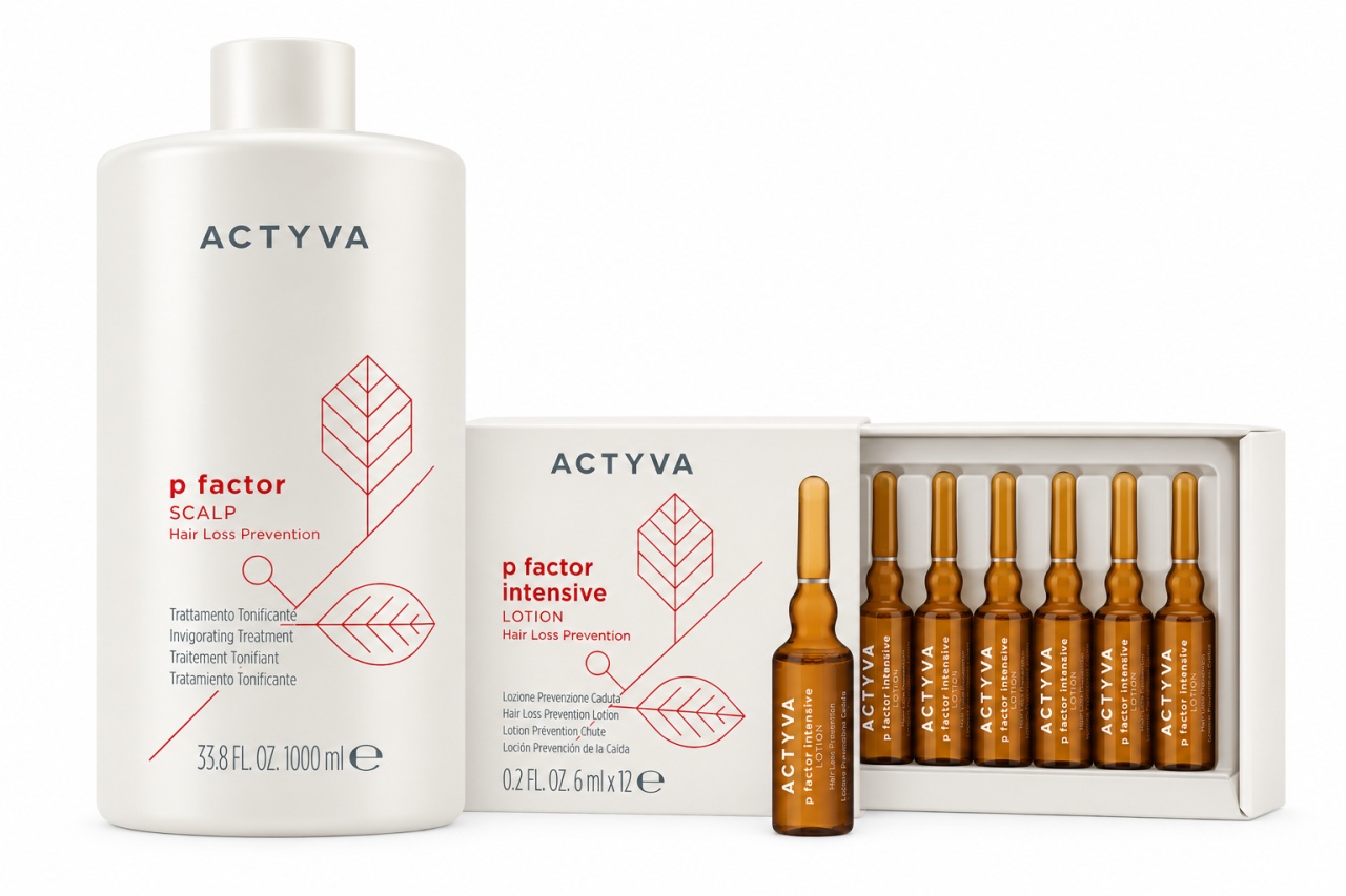Set anti-caderea parului Kemon Actyva P Factor, Tratament 1000 ml + Lotiune 12 x 6 ml