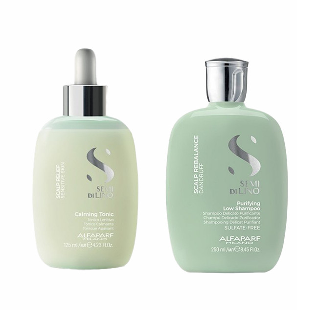 Set anti-matreata Alfaparf Milano Scalp Rebalance Sampon 250 ml + Tonic 125 ml (Gramaj: 250 ml + 125 ml)