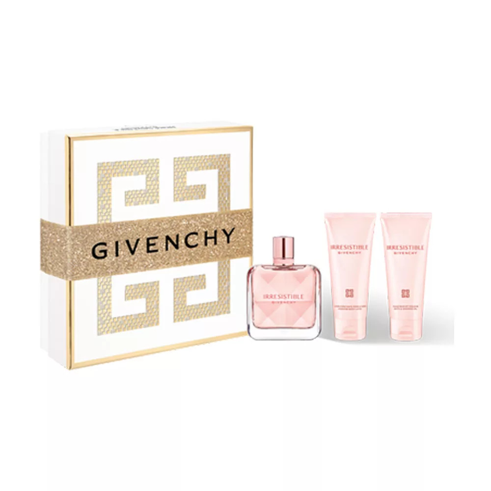 Set cadou Givenchy, Irresistible, Femei Apa de Parfum, 80 ml + Lotiune de corp 75 ml + Gel de dus 75 ml