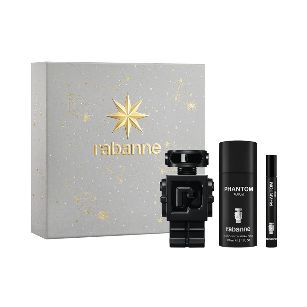 Set cadou Paco Rabanne Phantom, Parfum, Barbati, 100 ml + Deodorat spray, 150 ml + Mini Apa de Parfum, 10 ml