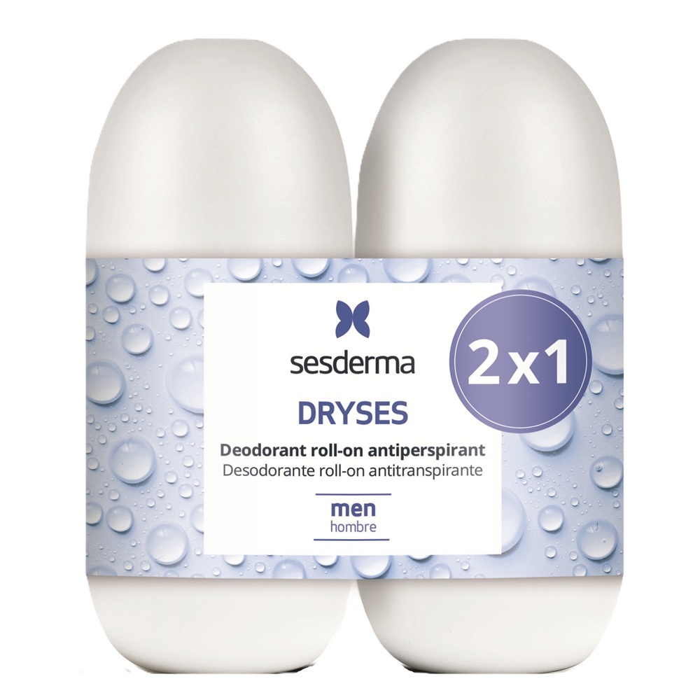 Set deodorant roll-on antiperspirant pentru barbati Dryses Sesderma, 2x75 ml