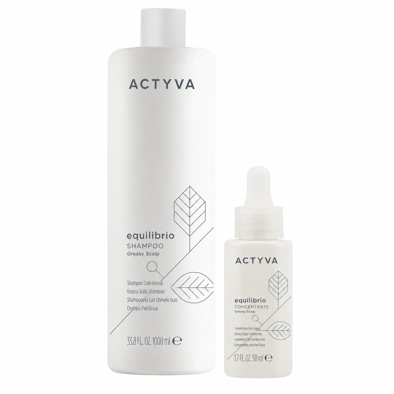 Set pentru echilibrare scalp Kemon Actyva Equilibrio, Sampon 1000 ml + Tratament 50 ml