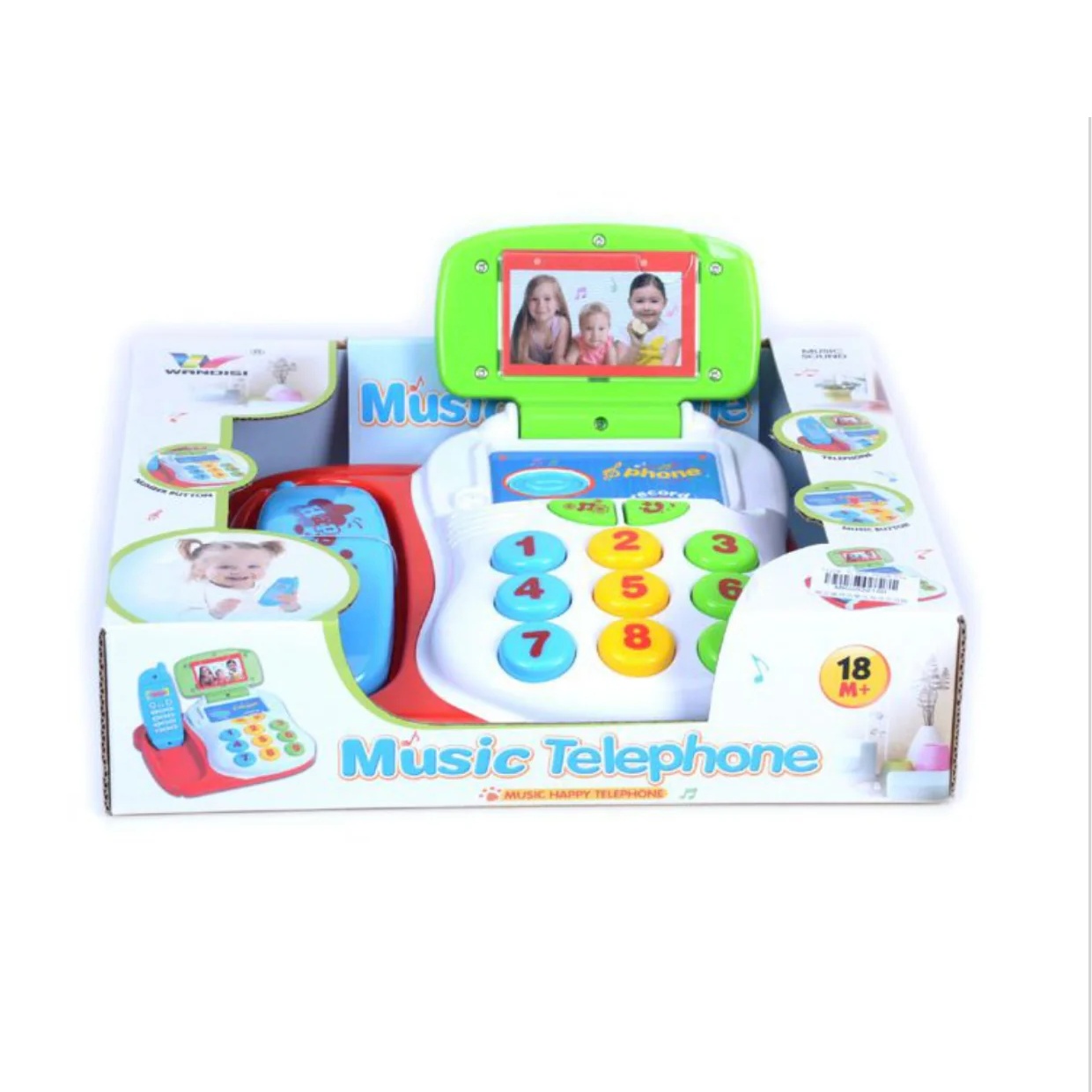 Telefon muzical interactiv pentru copii 18 luni+, cu lumini si sunete