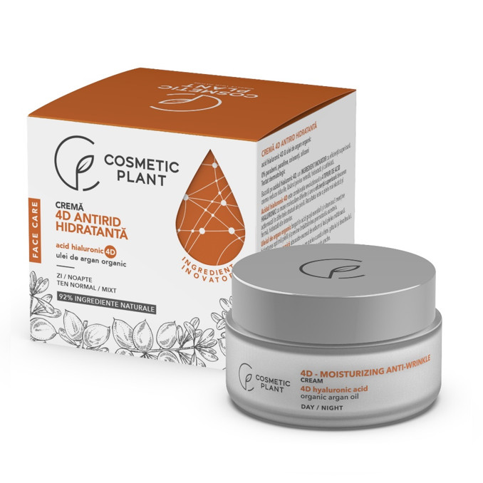 4D Cremă antirid hidratantă, 50 ml, Face Care Cosmetic Plant (Concentratie: Crema, Gramaj: 50 ml)