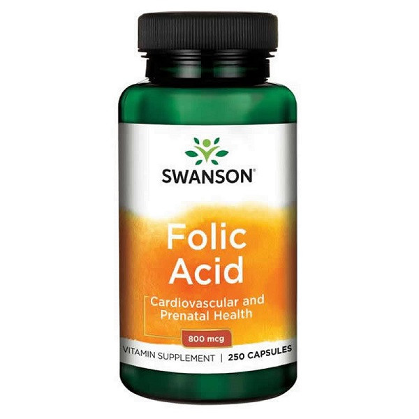 Acid Folic 800 mcg Swanson 250 capsule (TIP PRODUS: Suplimente alimentare, Concentratie: 800 mcg)