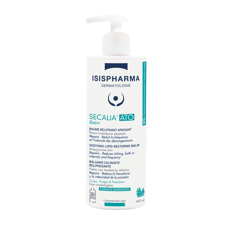 Balsam fluid calmant, relipidant cu absorbtie rapida pentru piele atopica Secalia ATO Balm IsisPharma, 400 ml