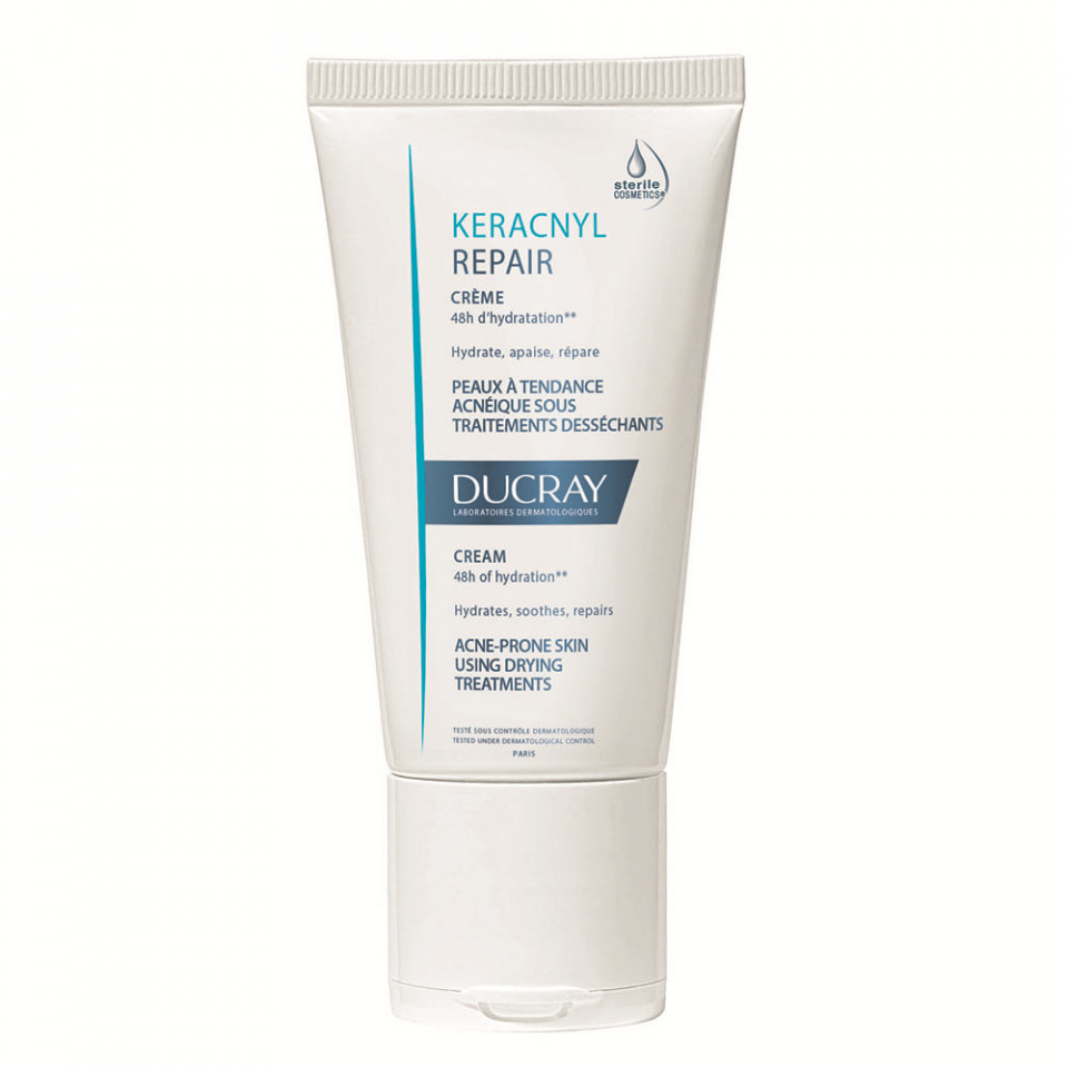 Crema hidratanta anti-imperfectiuni pentru tenul cu tendinta acneica Keracnyl Repair, Ducray (Concentratie: Crema, Gramaj: 50 ml)