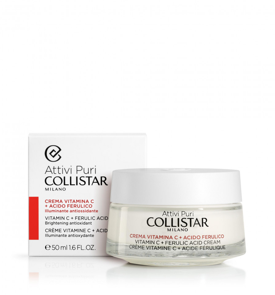 Crema iluminatoare Collistar cu vitamina C, Attivi Puri® Vitamin C + Ferulic Acid Cream (Concentrati