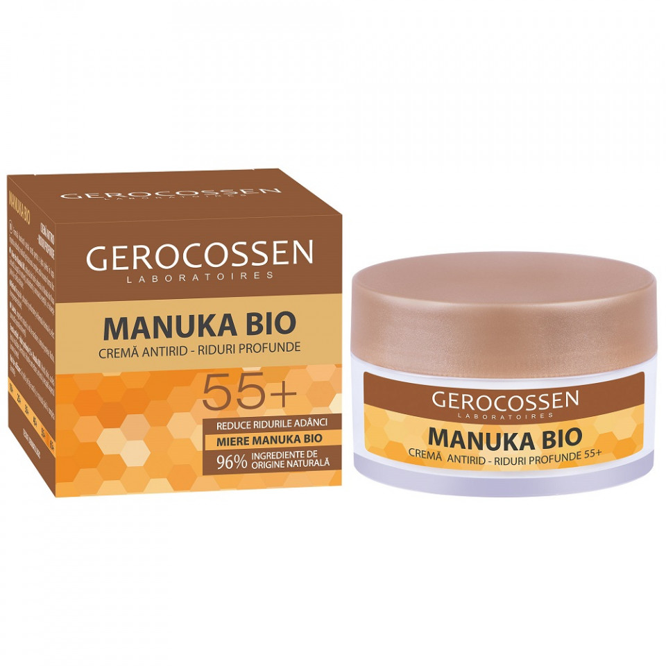 Crema pentru riduri profunde cu miere Manuka Bio 55+, 50 ml, Gerocossen (Gramaj: 50 ml)