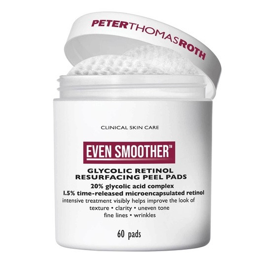 Dischete peeling Peter Thomas Roth Even Smoother Glycolic Retinol Resurfacing Peel Pads 60 buc - 1 | YEO