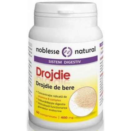 Drojdie de bere Noblesse Natural 60 comprimate (Concentratie: 60 comprimate)