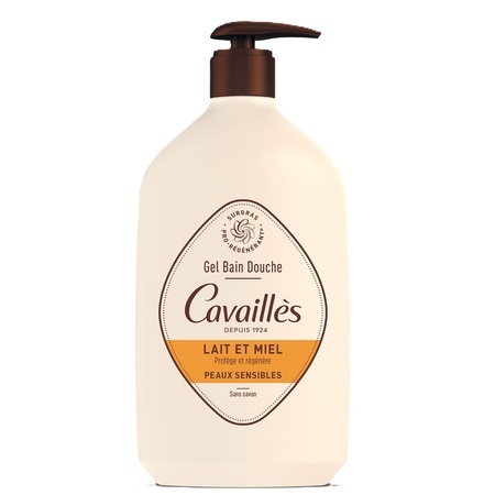 Gel de baie si dus cu lapte si miere Roge Cavailles, 1000 ml (Gramaj: 1000 ml)