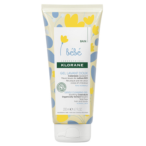 Gel spumant delicat pentru copii corp si par, Klorane Bebe (Gramaj: 200 ml, Concentratie: Gel de cur