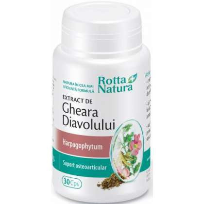 Gheara Diavolului (Harpagophytum) Rotta Natura 30 capsule (Concentratie: 470 mg)