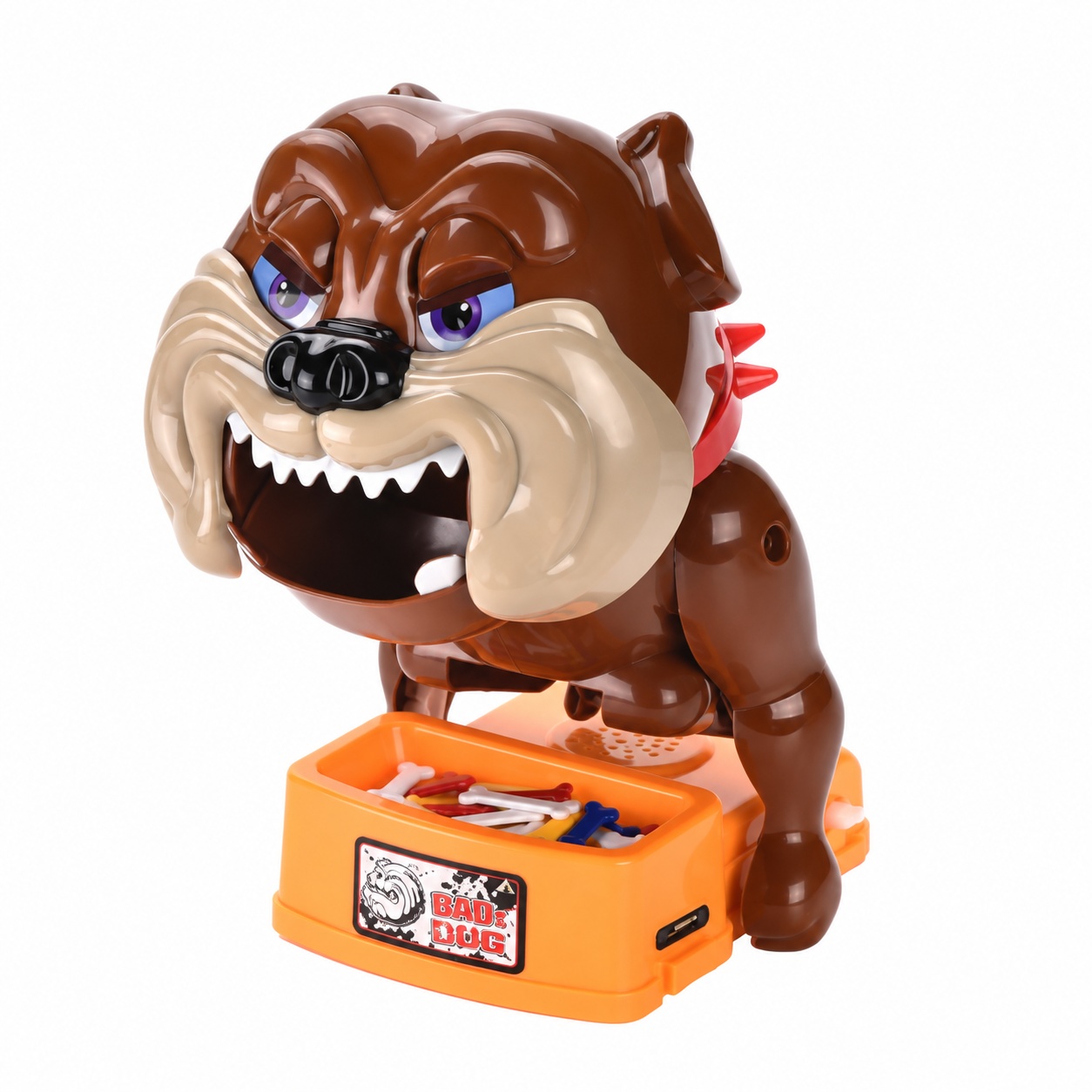 Joc de indemanare pentru copii Bad Dog, cu bulldog interactiv si oase de colectat