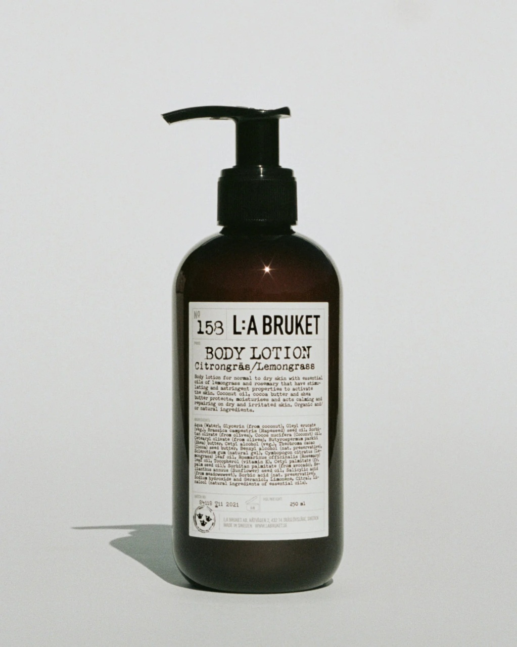 L A Bruket 158 Body Lotion Lemongrass Loțiune de Corp 250 ml