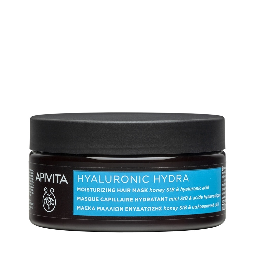 Masca de par hidratanta Apivita Hyaluronic Hydra, cu acid hialuronic si miere, 200ml