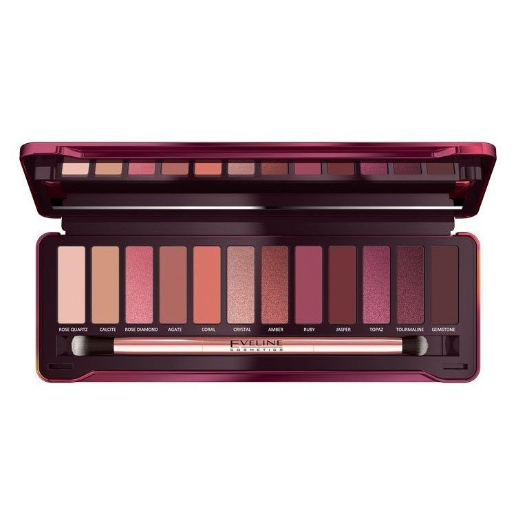 Paleta de farduri Eveline Cosmetics Ruby Glamour (Gramaj: 12 g, Concentratie: Trusa de farduri)