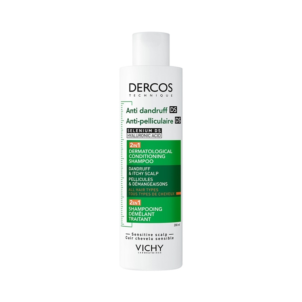 Sampon si balsam 2 in 1 anti-matreata pentru toate tipurile de par Dercos, Vichy (Gramaj: 200 ml)