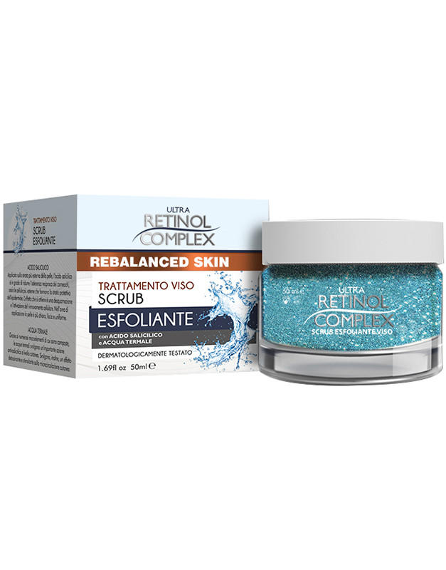 Scrub exfoliant pentru fata cu Acid Salicilic si Apa Termala Retinol Complex 50ml