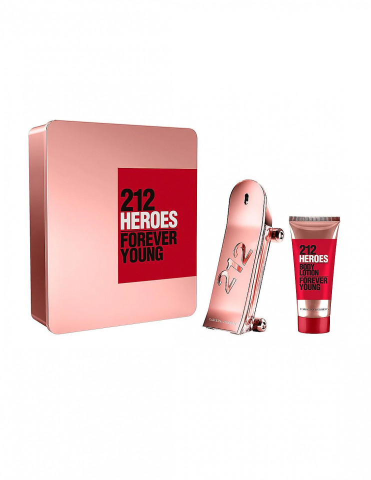 Set Cadou Carolina Herrera 212 Heroes Woman, Apa de Parfum (Continut set: 80 ml Apa de Parfum + 100 ml Lotiune de corp)