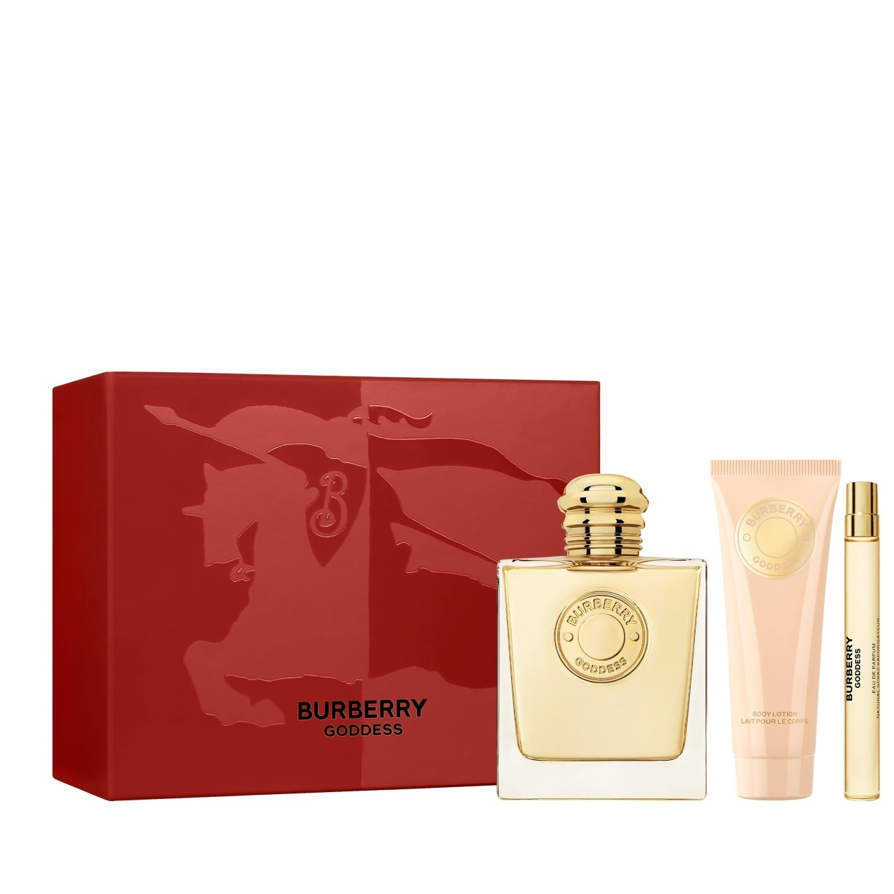 Set cadou Goddess Burberry, Femei, Apa de Parfum, 100 ml + 10 ml + Lotiune de corp, 75 ml