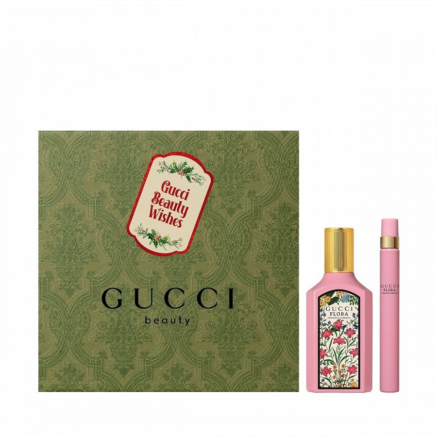 Set Cadou Gucci Flora Gorgeous Gardenia, Apa de parfum, Femei (Continut set: 100 ml Apa de Parfum + 10 ml Apa de Parfum + 5 ml Apa de Parfum)