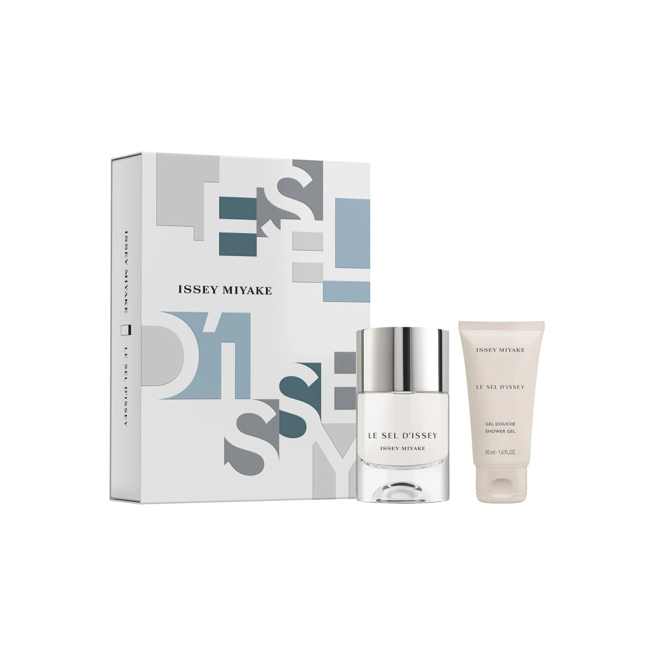 Set cadou Issey Miyake Le Sel d'Issey Barbati, Apa de Toaleta 50 ml + Gel de dus, 50 ml